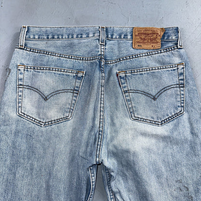 Levis 501 Vintage 90s Poland Straight Leg Jeans Blue Light Wash 36x32 Act 34x31