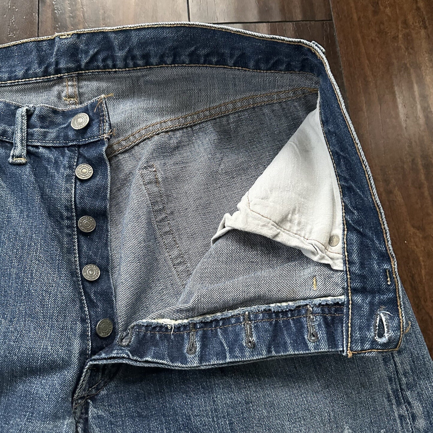 Levis 501 XX Big E True Vintage 60s Redline Selvedge Denim Jeans 1960s 32x28 31