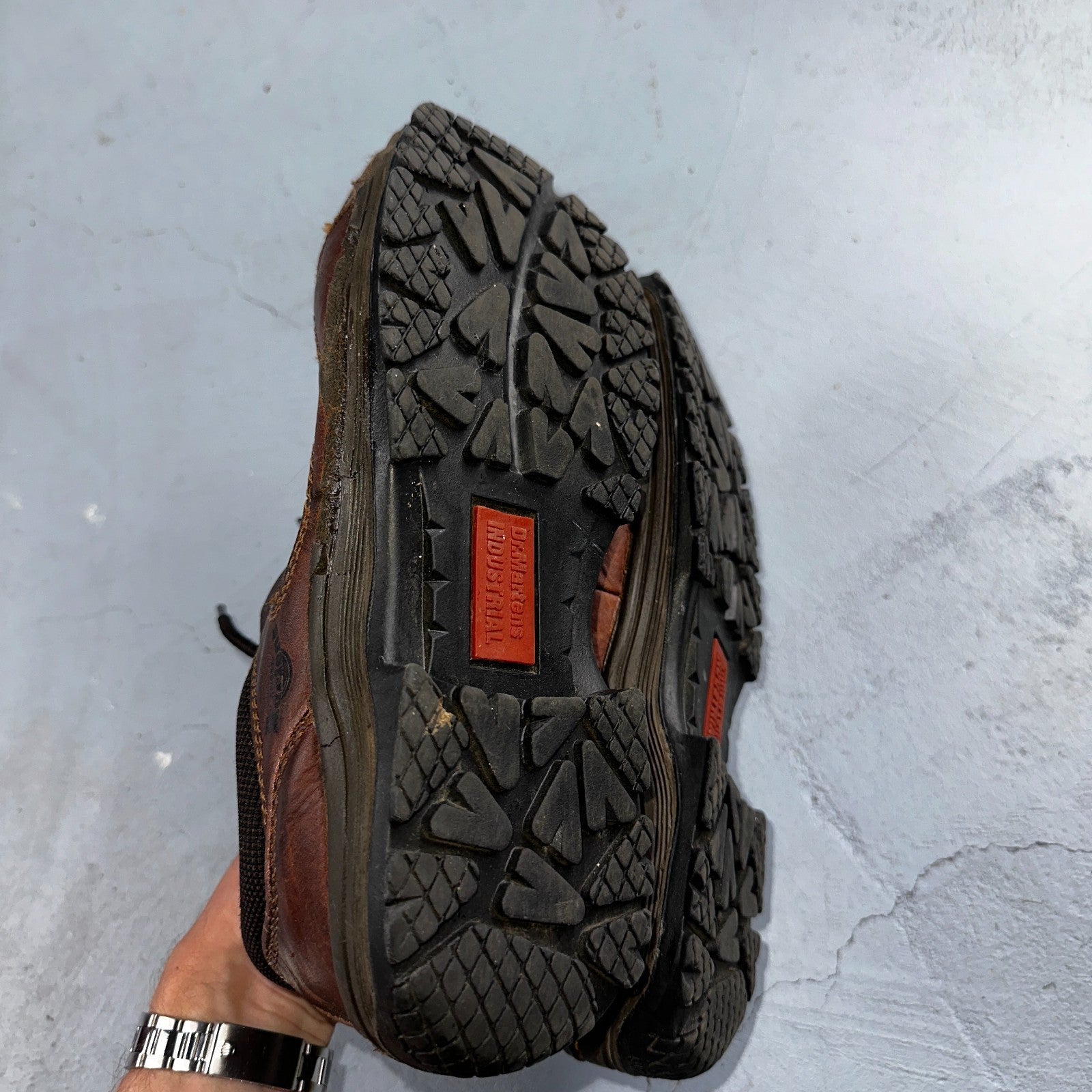 Dr. Martens 10854 Industrial Chunky Brown Leather Mens Shoes Size UK 7 US 8 Doc