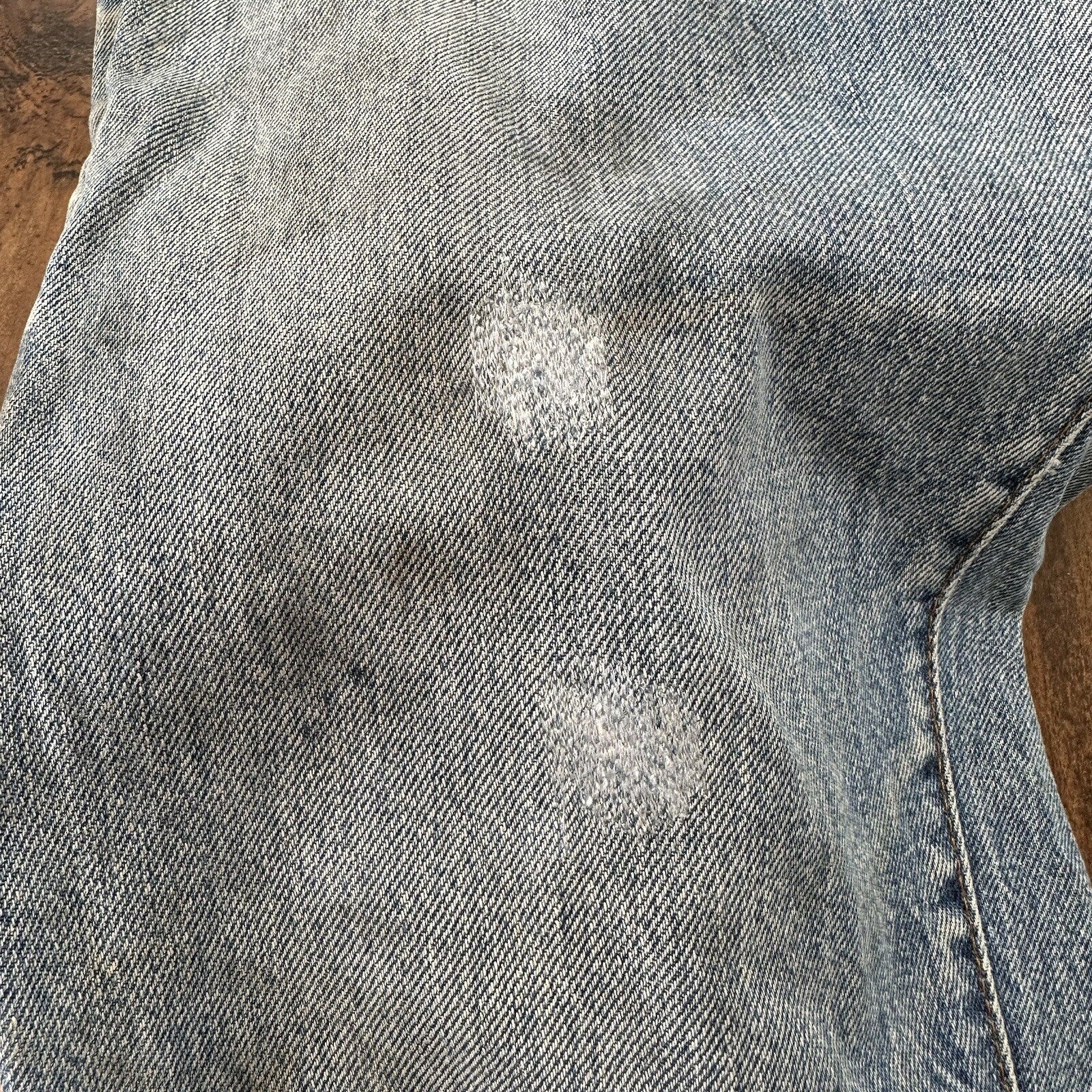 Levis Vintage 80s Redline Selvedge USA 501 Light Wash Jeans 70s 31x36 Act 28x31