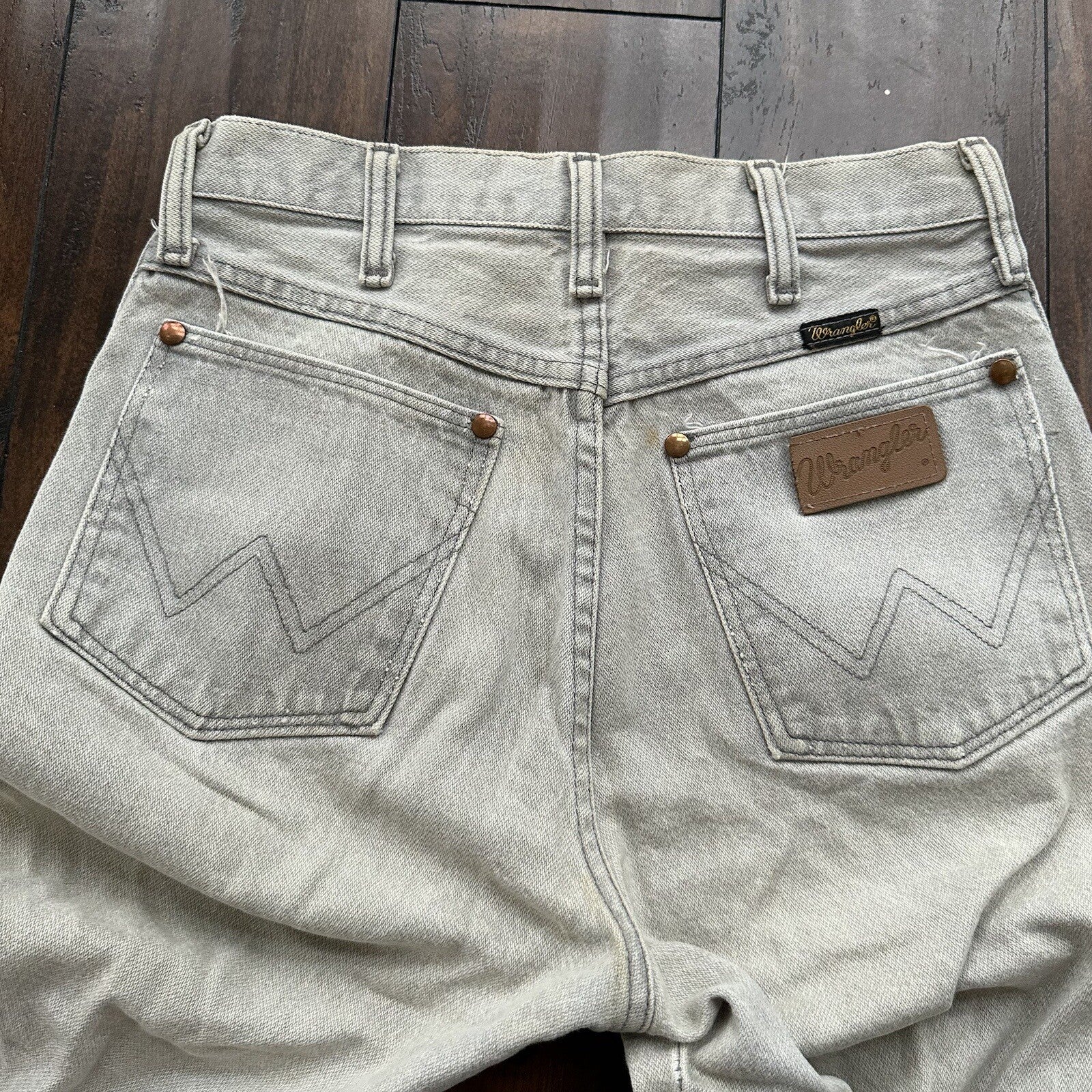 Vtg Wrangler COWBOY Jeans Womens 9 27x29 Gray Denim 13MGYG Pants USA 70s Scovill