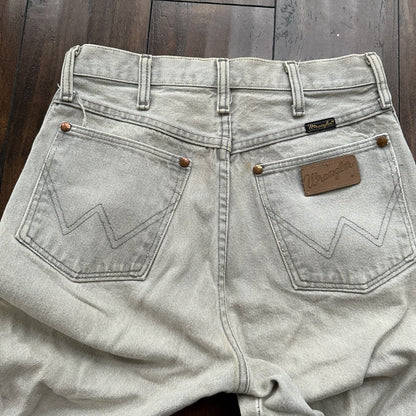 Vtg Wrangler COWBOY Jeans Womens 9 27x29 Gray Denim 13MGYG Pants USA 70s Scovill