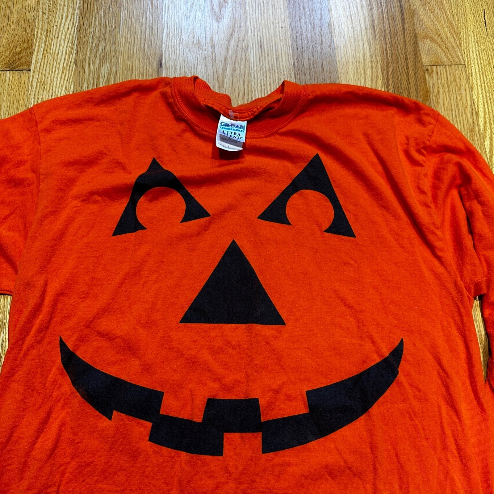 Halloween Pumpkin Costume Vintage T Shirt Y2K Orange Cute Simple Basic