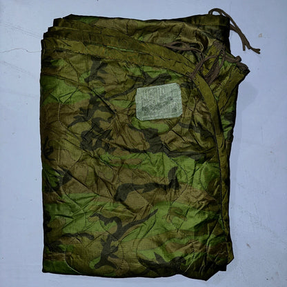 Vintage 1982 War Camouflage Poncho Liner Woodland Camo Dated 1982 Rare 80s