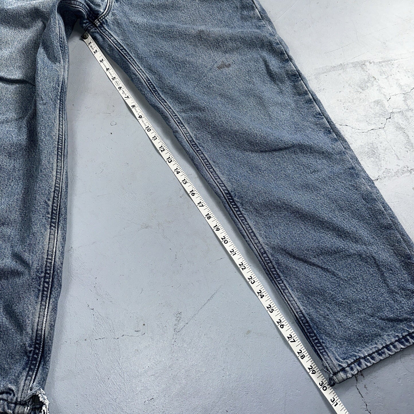 Carhartt Jeans Mens 38x32 Blue Denim Flannel Lined Relaxed Fit Chore Workwear