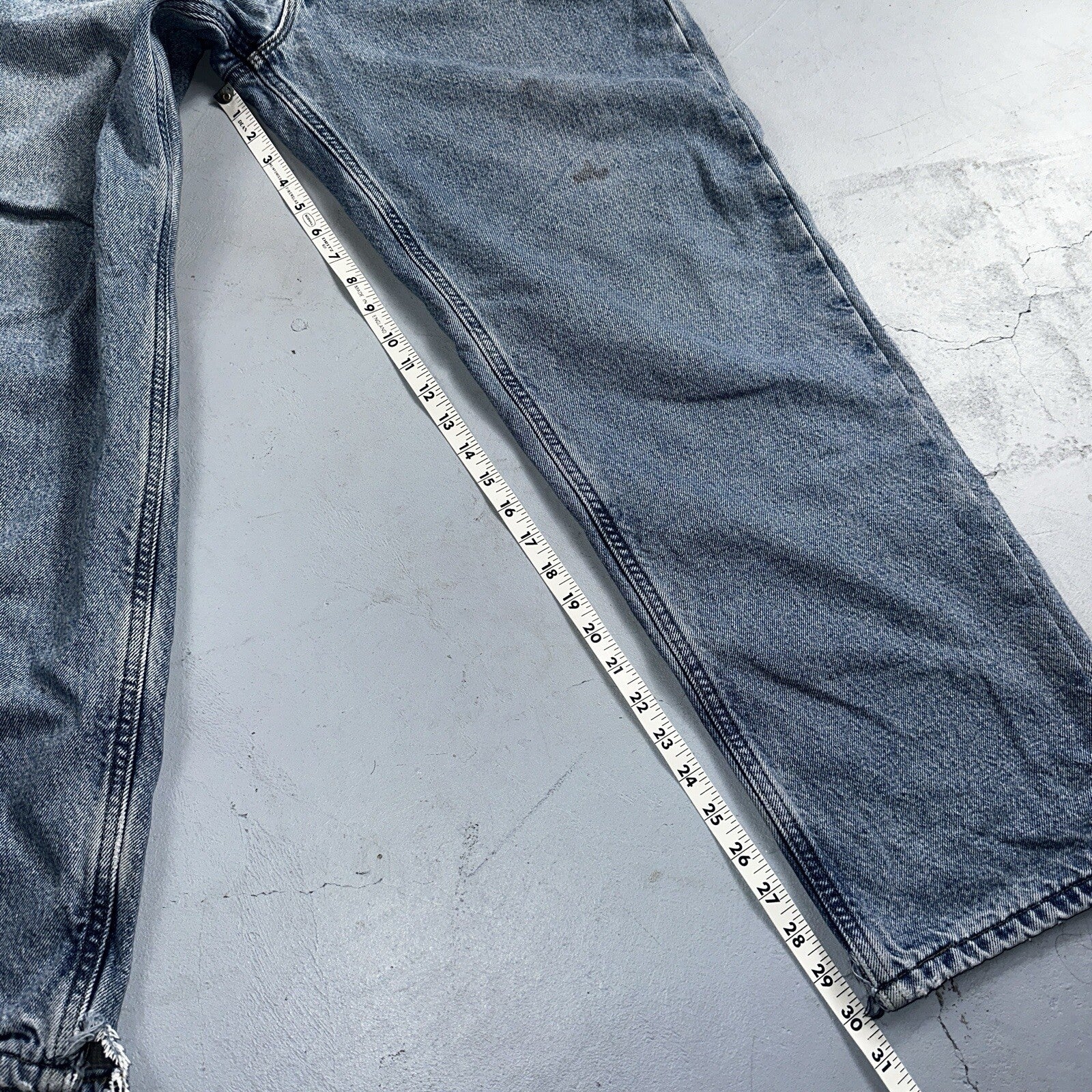 Carhartt Jeans Mens 38x32 Blue Denim Flannel Lined Relaxed Fit Chore Workwear