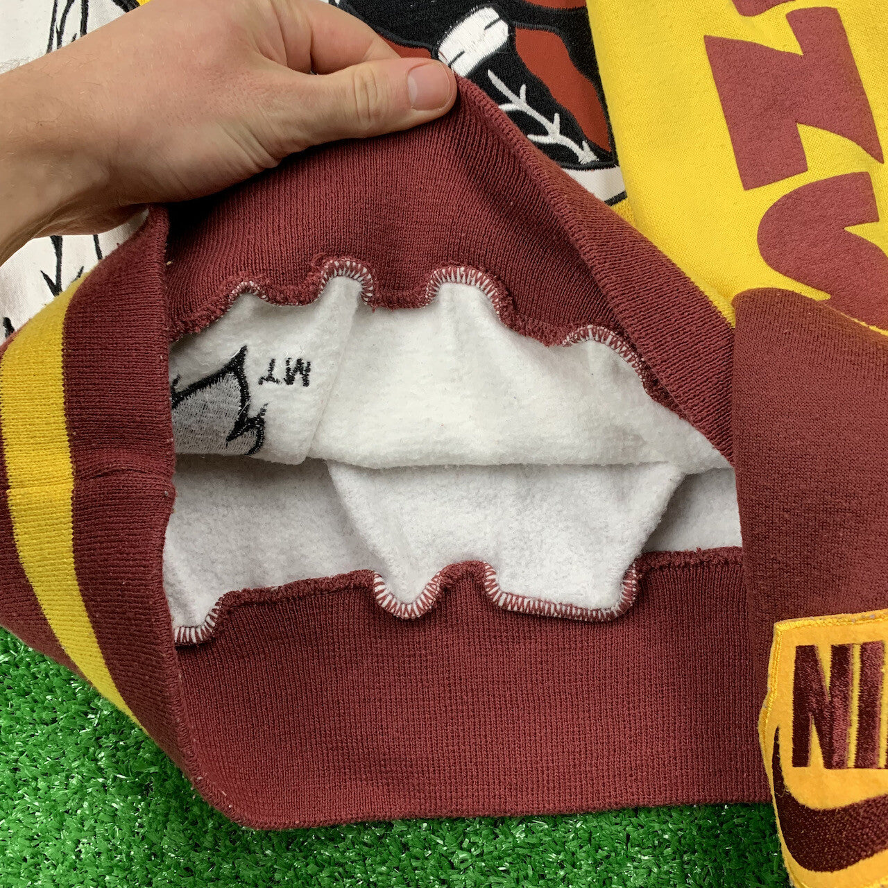 Nike Vintage Sweatshirt T Shirt NFL Skyline 80s Football Redskins Washington 90s