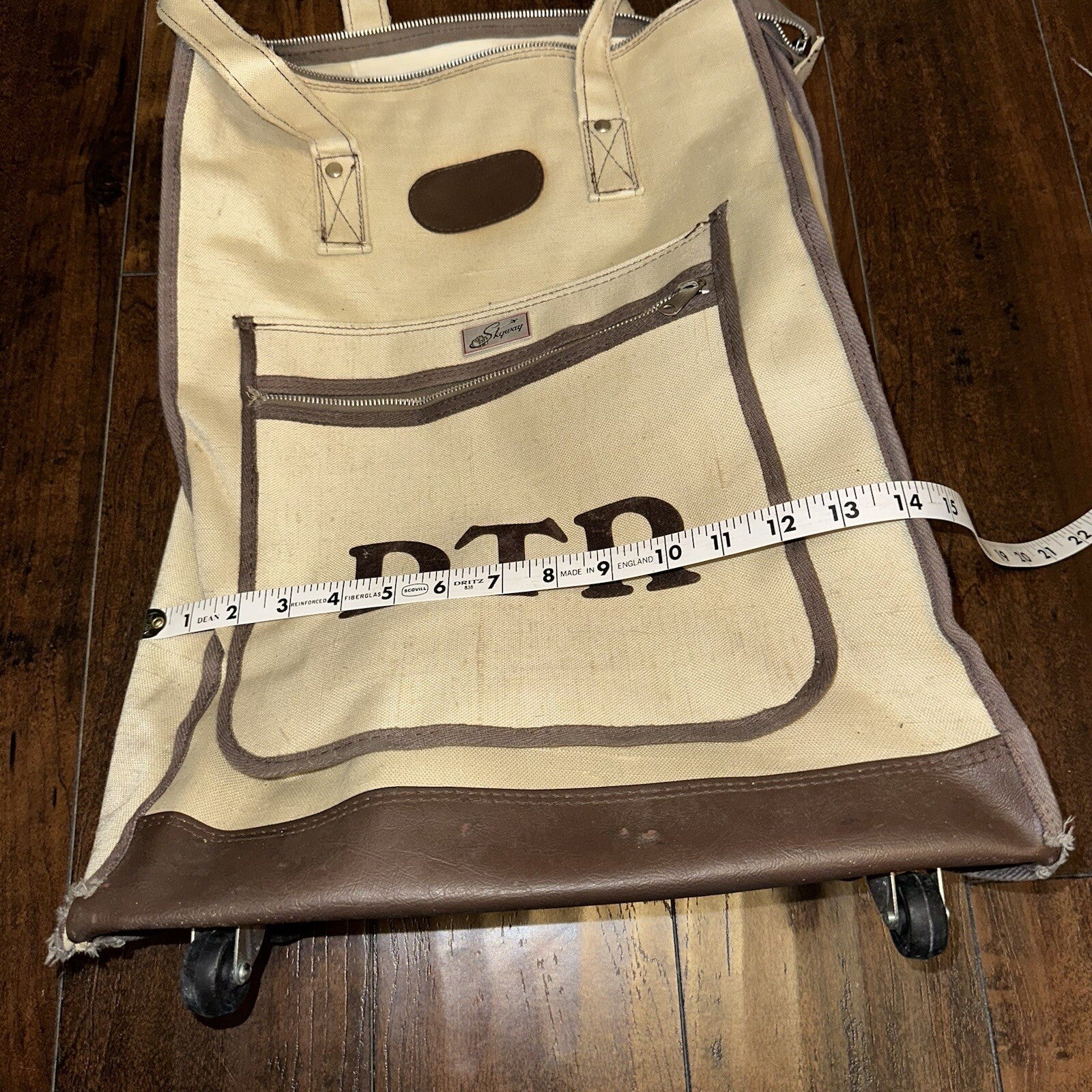 Vintage Skyway Travel Bag With Wheels Carry-on Luggage 70s 1970s LV Flight DTR