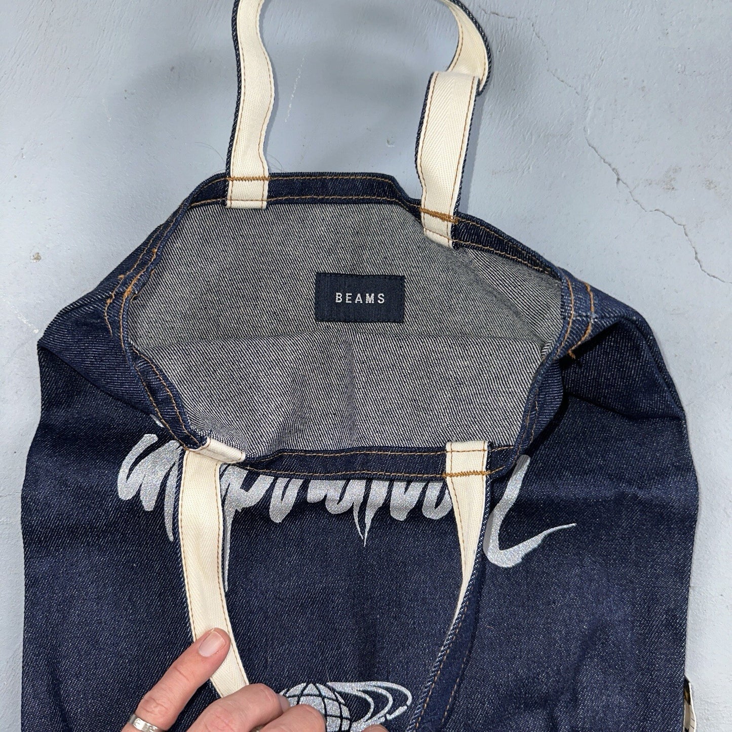 Beams Japan x Rin Tanaka Inspiration Freedamn Denim Tote Bag Vintage Style