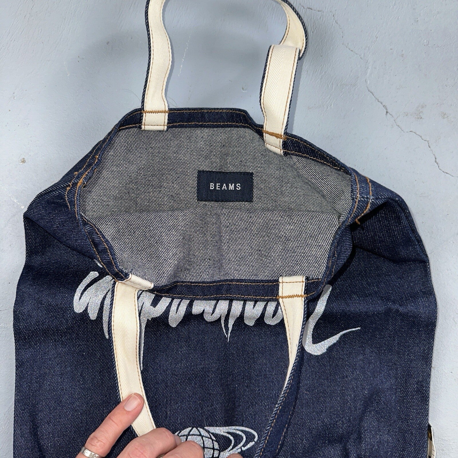 Beams Japan x Rin Tanaka Inspiration Freedamn Denim Tote Bag Vintage Style