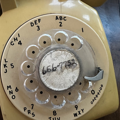 VTG Bell System Western Electric Beige Rotary Dial Desk Telephone 500 NE591 60s