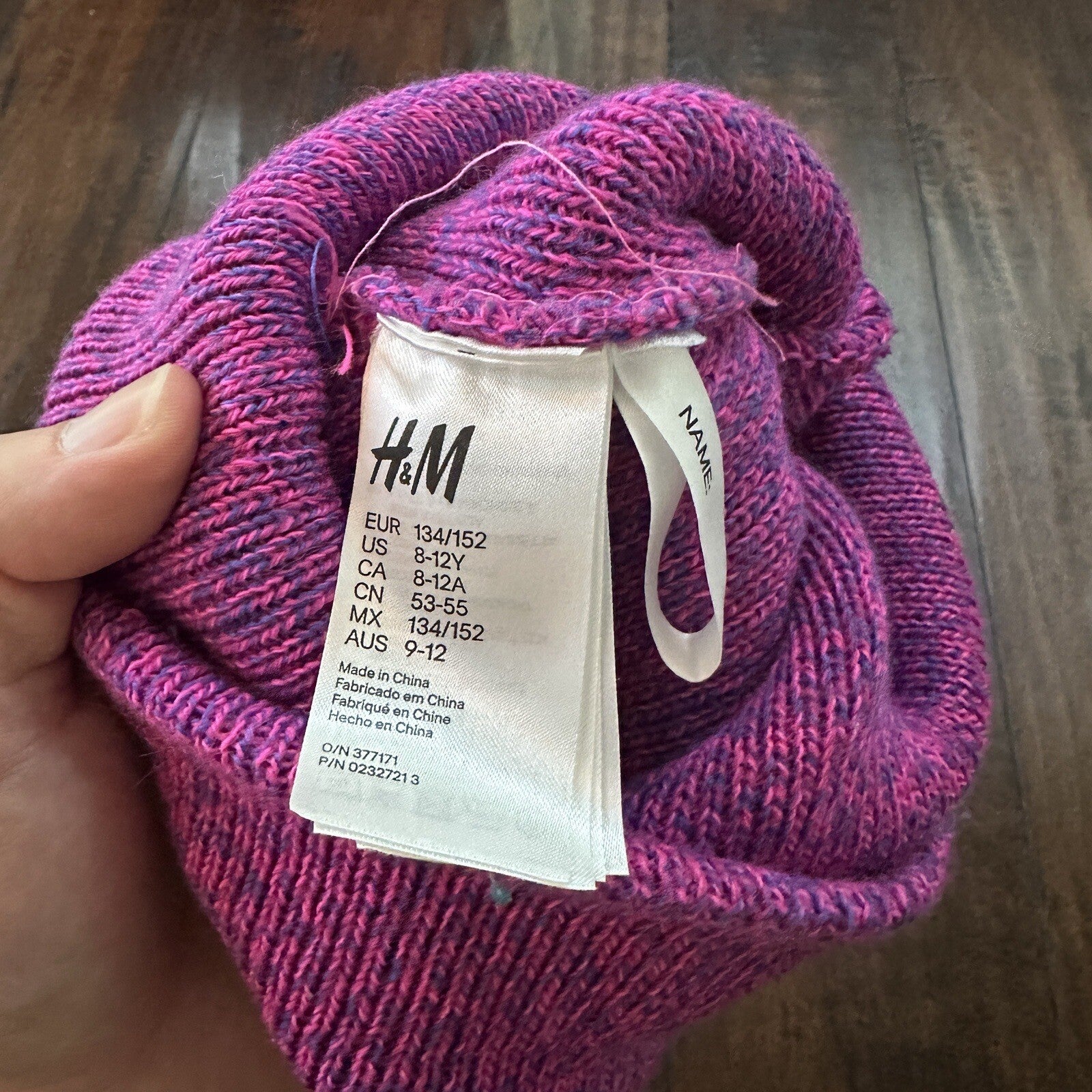 H&M Cool Cats Sweet Heart Knit Beanie Cute Winter Rare Pink Purple Girls