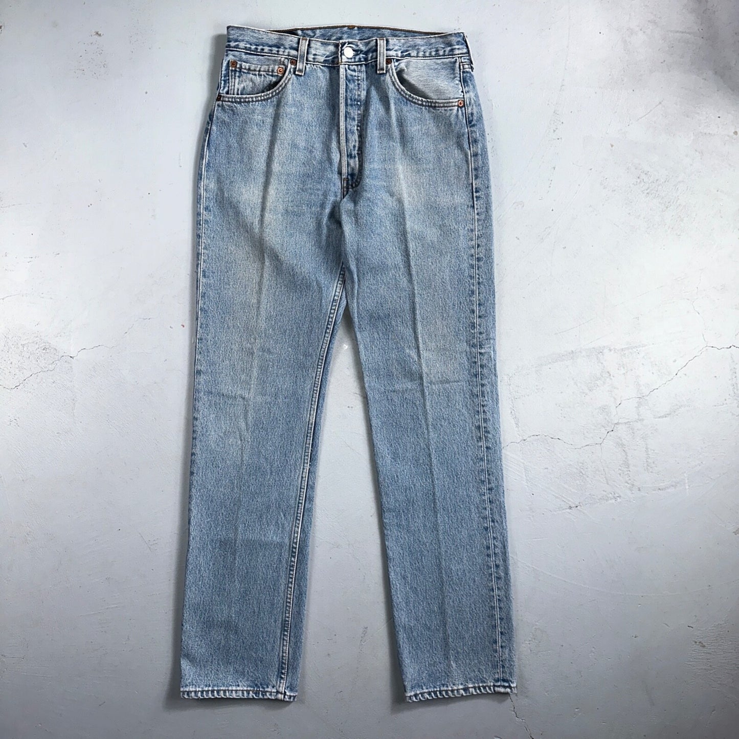 Levis 501 Vintage 90s USA XX Straight Leg Jeans Blue Light Wash 33x34 Act 31x33
