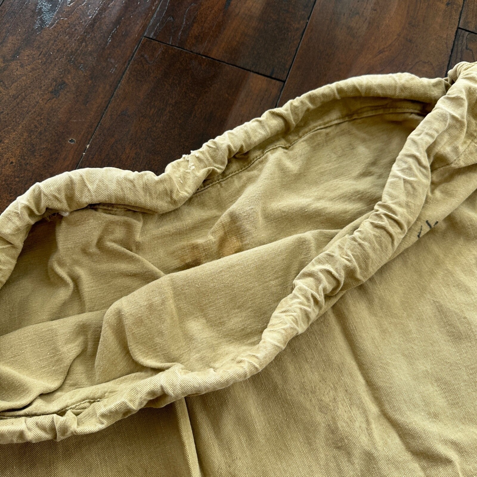 VTG WWII Canvas Garment Laundry Bag Rare Military Denim 1940s 40s 50s Stencil