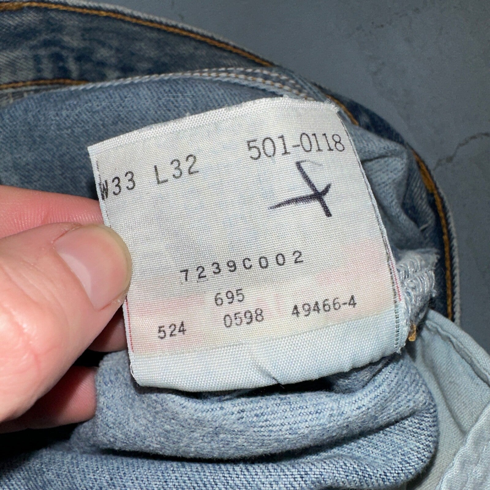 Levis 501 Vintage 90s USA XX Straight Leg Jeans Blue Med Wash 33x32 Act 32x30
