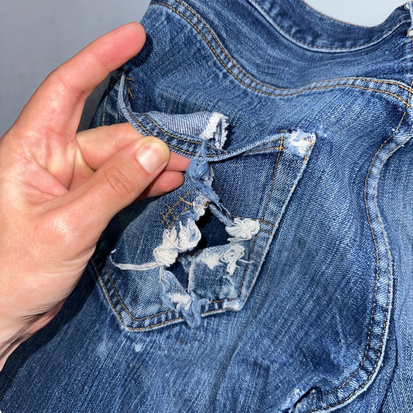 Levis 501 VTG 70s SS Redline Selvedge Jeans XX Thrashed Boot Cut Act 30x31