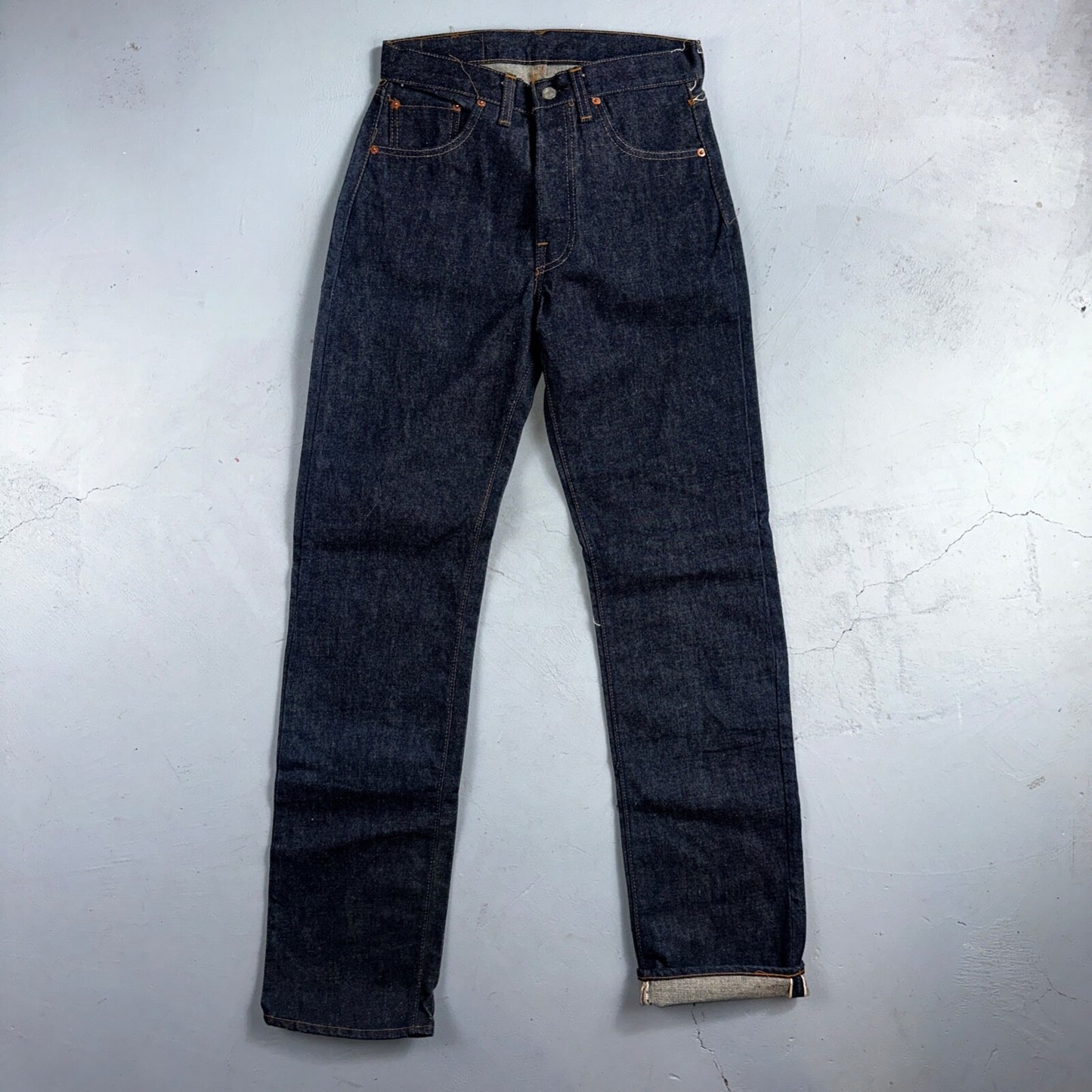 Levis 501 VTG 70s SS Deadstock Redline Selvedge Jeans XX 1966 29x36 Rare Dark DS