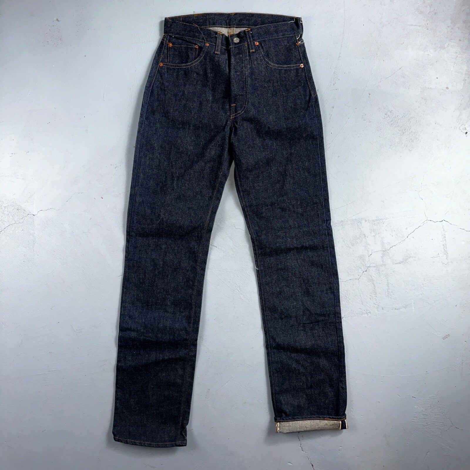 Levis 501 VTG 70s SS Deadstock Redline Selvedge Jeans XX 1966 29x36 Rare Dark DS