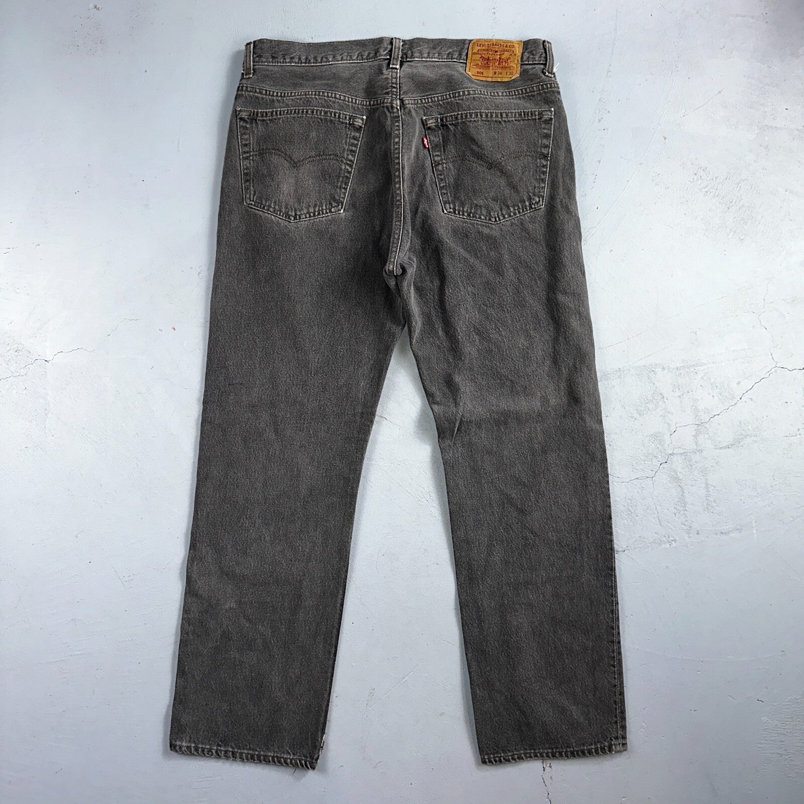 Levis 501 Vintage 90s USA XX Straight Leg Jeans Gray Light Wash 38x30 Act 36x29
