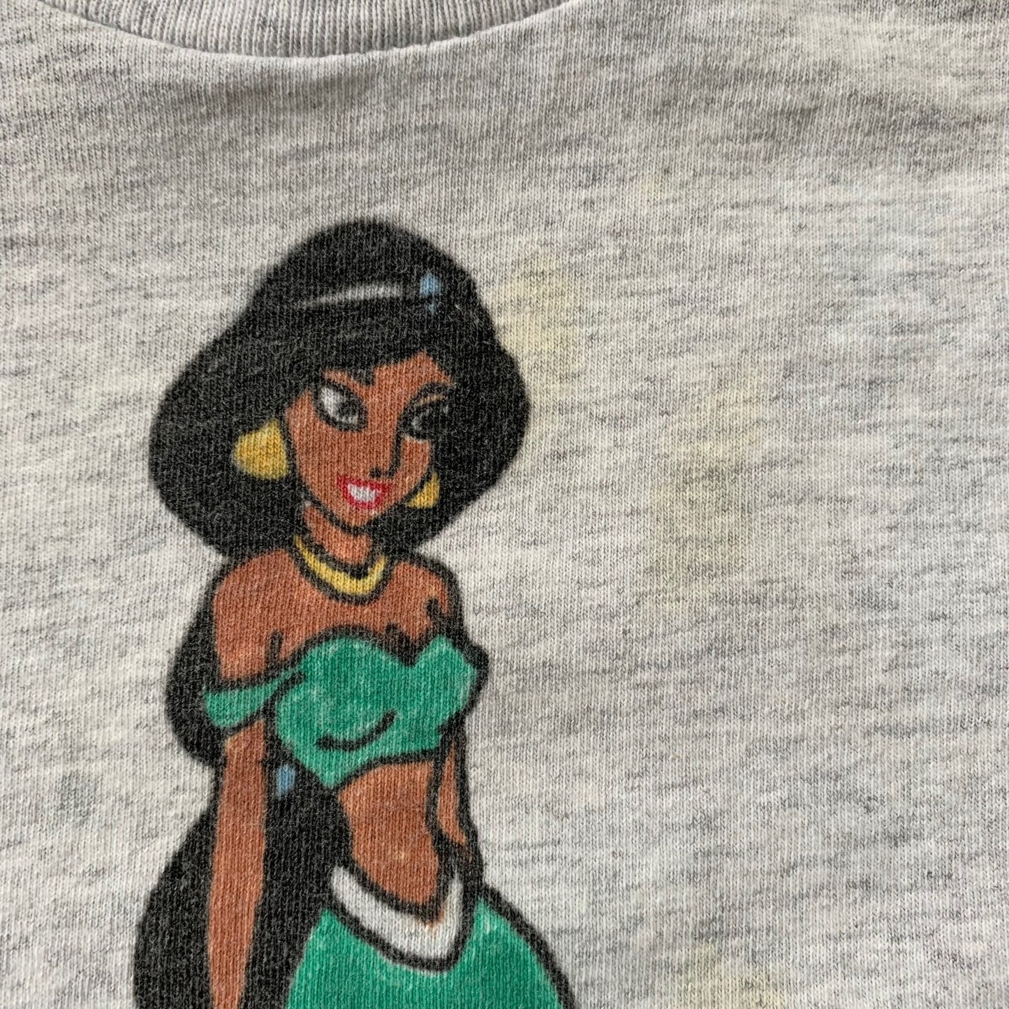 Aladdin Jasmine Vintage T Shirt Disney Princess Rebecca Name 90s Genie Rap Band
