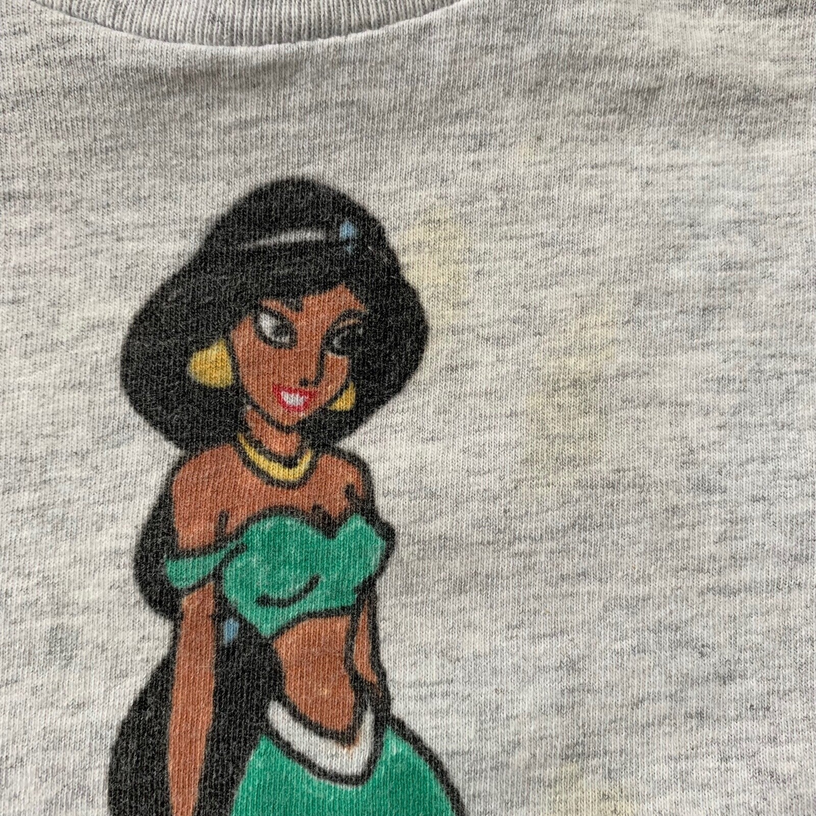 Aladdin Jasmine Vintage T Shirt Disney Princess Rebecca Name 90s Genie Rap Band