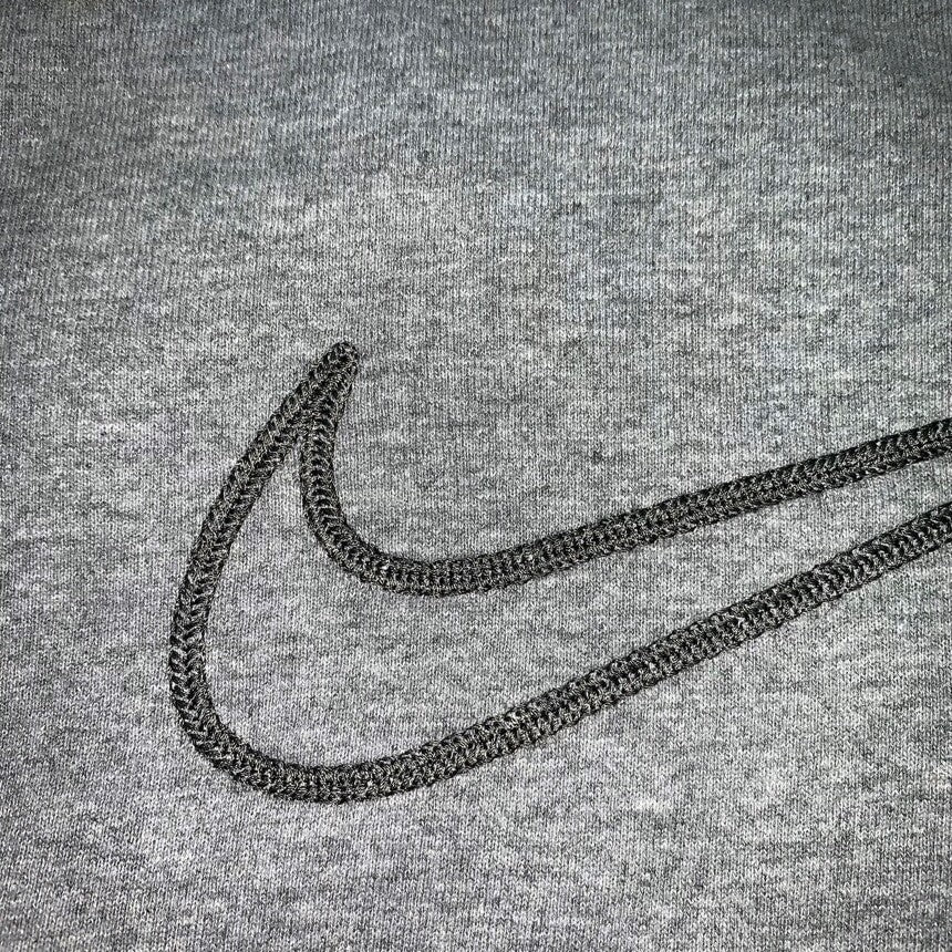 Nike Vintage Crewneck Sweater Gray Center Swoosh Hoodie 90s Charli D'amelio
