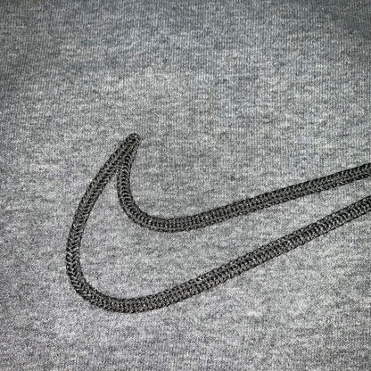 Nike Vintage Crewneck Sweater Gray Center Swoosh Hoodie 90s Charli D'amelio