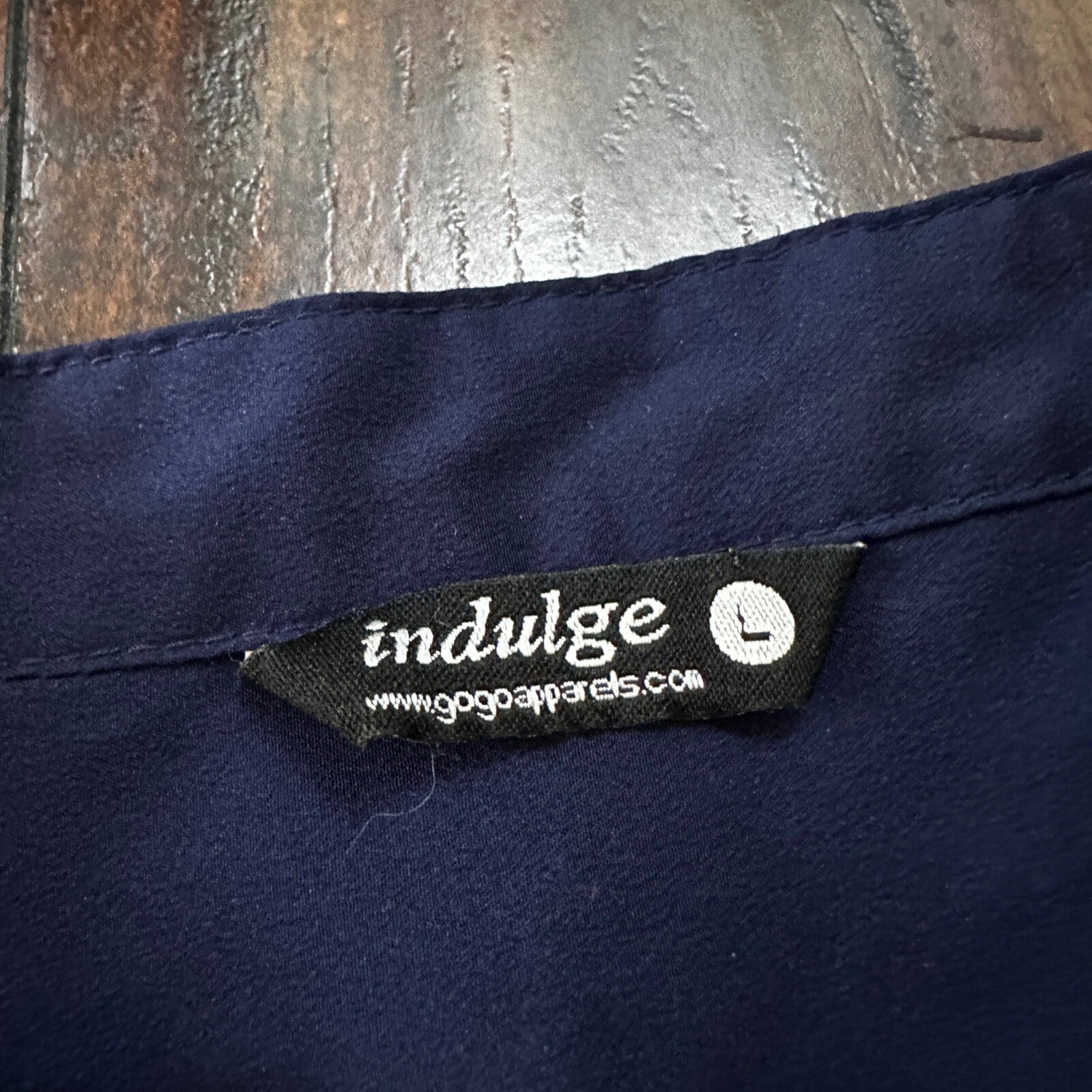 Indulge In Style Women's Dress L Blue Tassel Longe Sleeve Cute Wedding