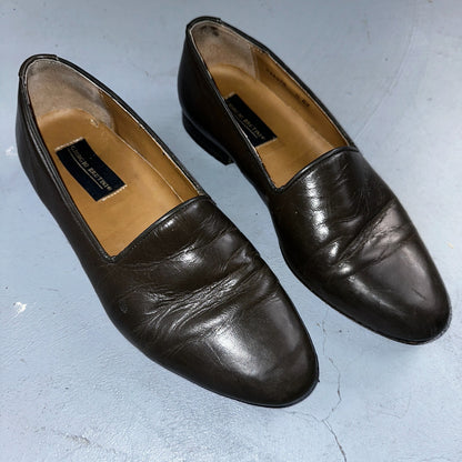 Giorgio Brutini Men Crawley Kidskin Leather Slip On Pump Loafer Gray 8.5 BLEMISH