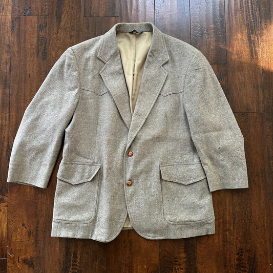 Pendleton 1970s Blazer Men’s 44 100% Virgin Wool Western Sport Coat 70s STAINS