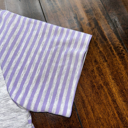 Jantzen Sweater Shirt Vintage 80s 90s Purple Stripe White Polo Cool 1980s