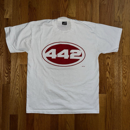 442 USA Old Car Smoke Vintage T Shirt 90s Cool Graphic Racing Muscle American