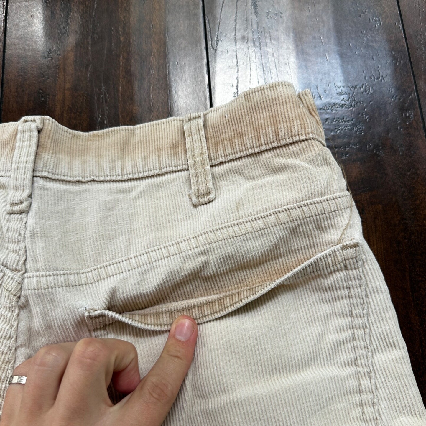 Levis 684 VTG Corduroy Pants Bell Bottom USA 30x27 Boot Cut 1970s 70s Beige