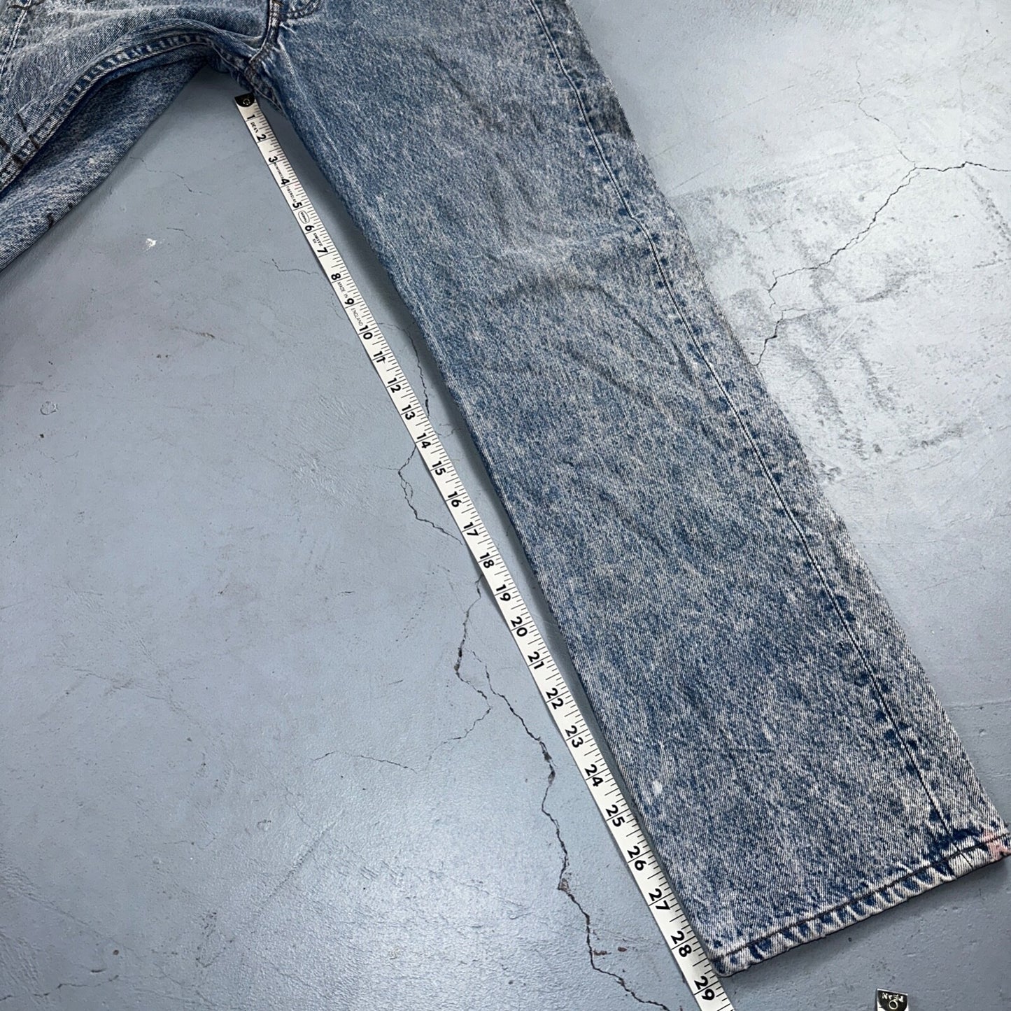 Levis 501 Vintage 90s USA XX Straight Leg Jeans Blue Light Wash 32x30 Act 30x29