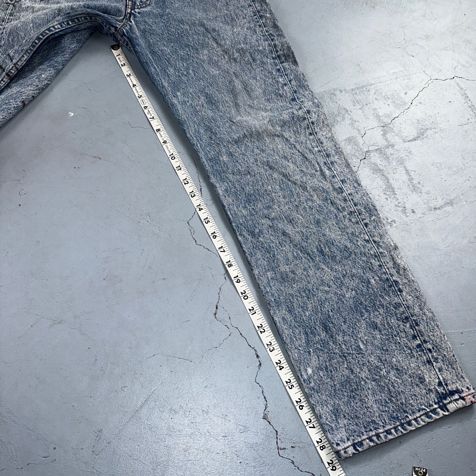 Levis 501 Vintage 90s USA XX Straight Leg Jeans Blue Light Wash 32x30 Act 30x29