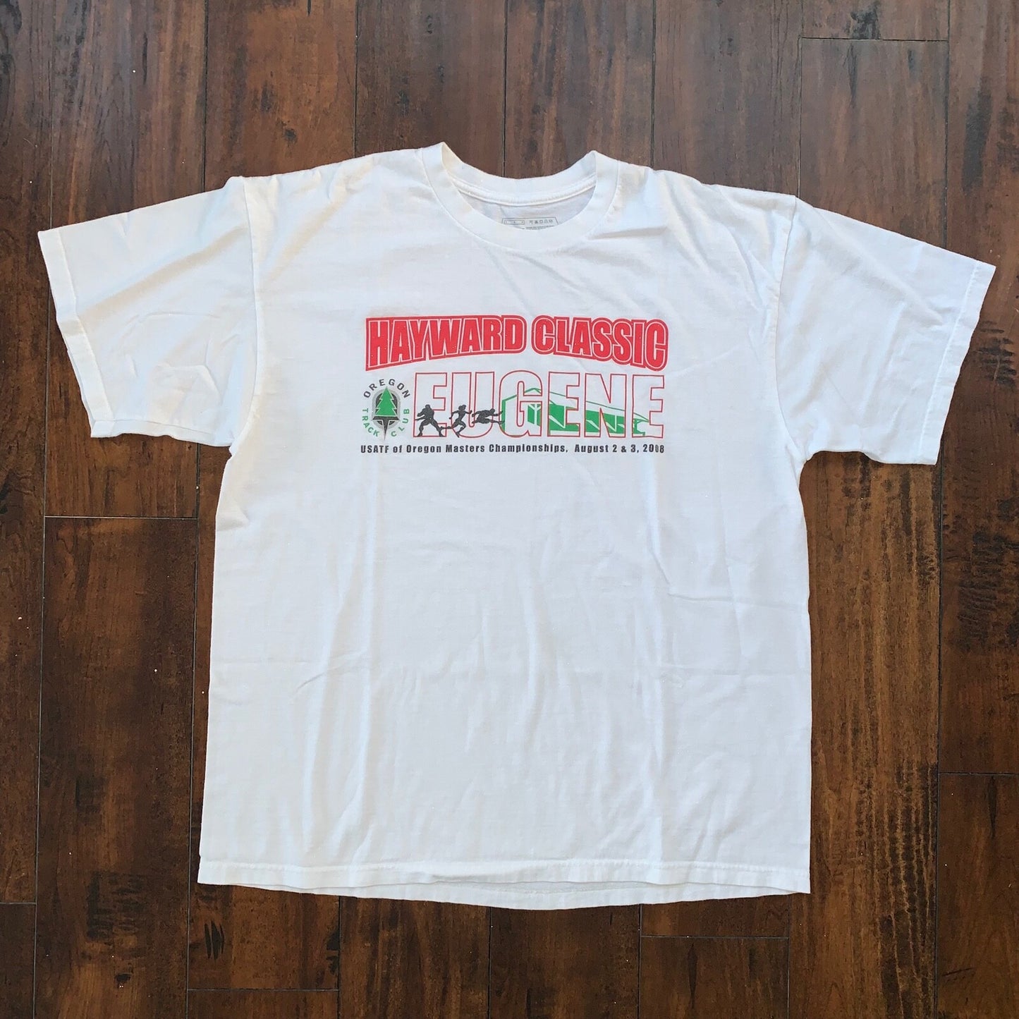 Nike Eugene Y2k 2008 Vintage T Shirt Sports Hayward Classic Ducks Run Rap Band