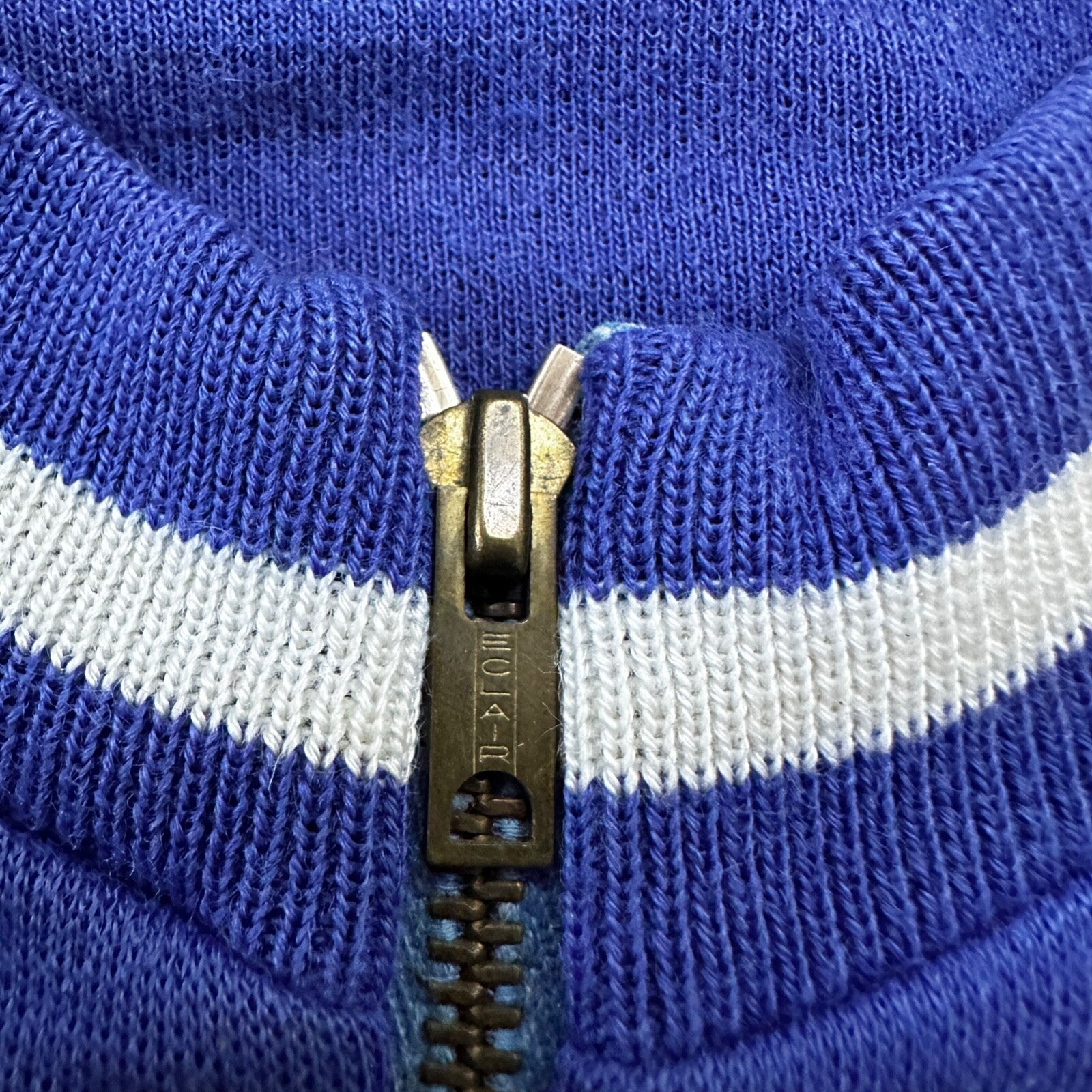 Cycle Gitane 1960s Quarter Zip Crewneck Sweater Chain Stitch Rockabilly 60s RARE