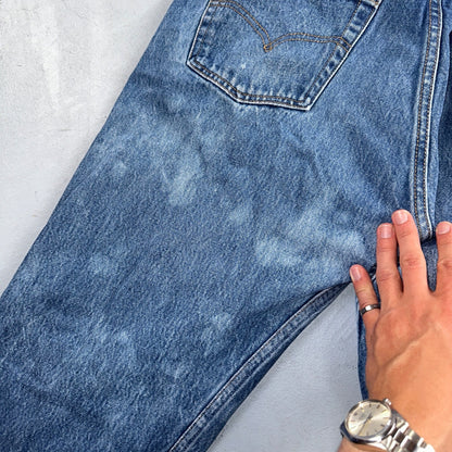 Levis 501 Vintage 90s USA XX Straight Leg Jeans Blue Light Wash 35x34 Act 32x30