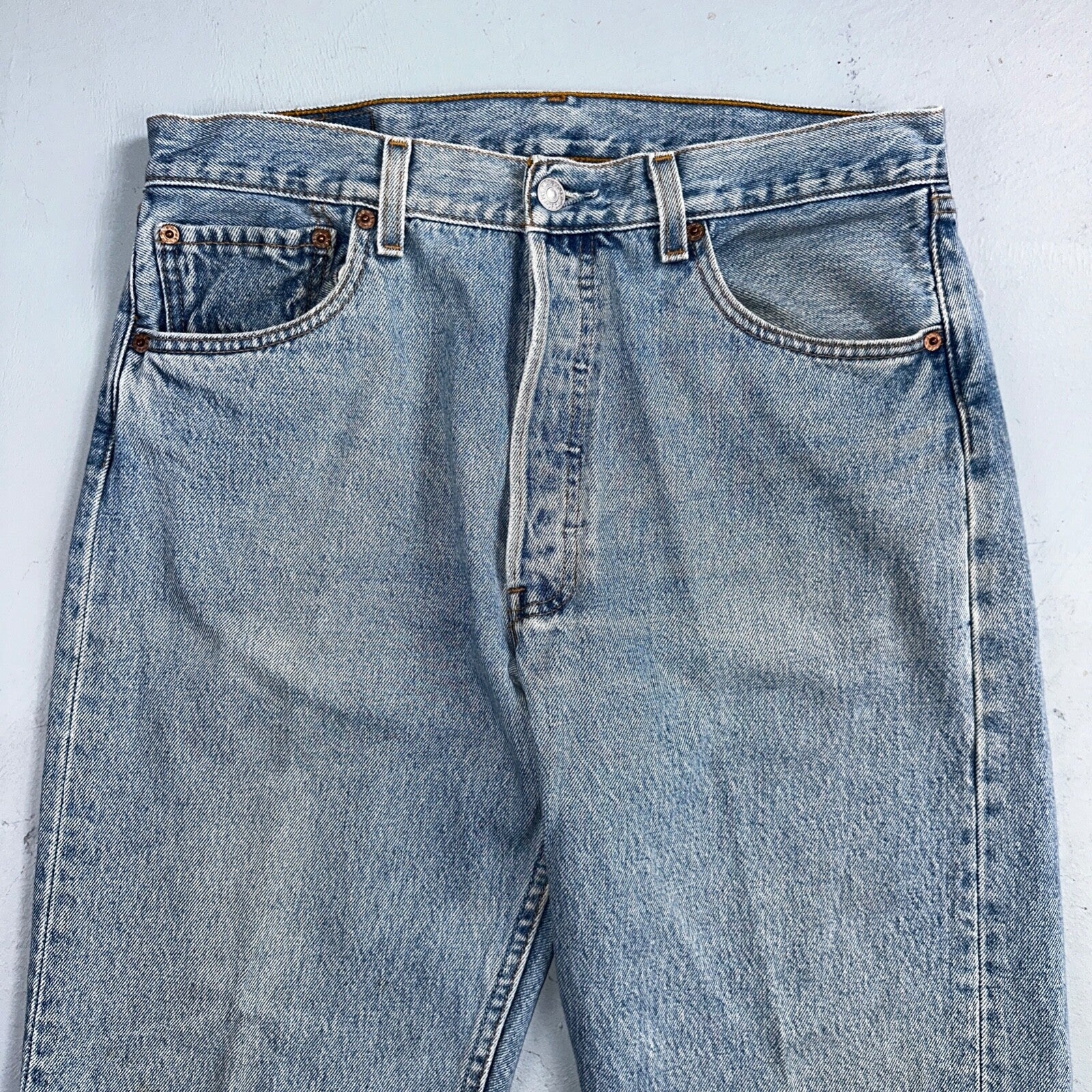Levis 501 Vintage 90s Mexico Straight Leg Jeans 34x34 Y2K Light Wash Act 31x30