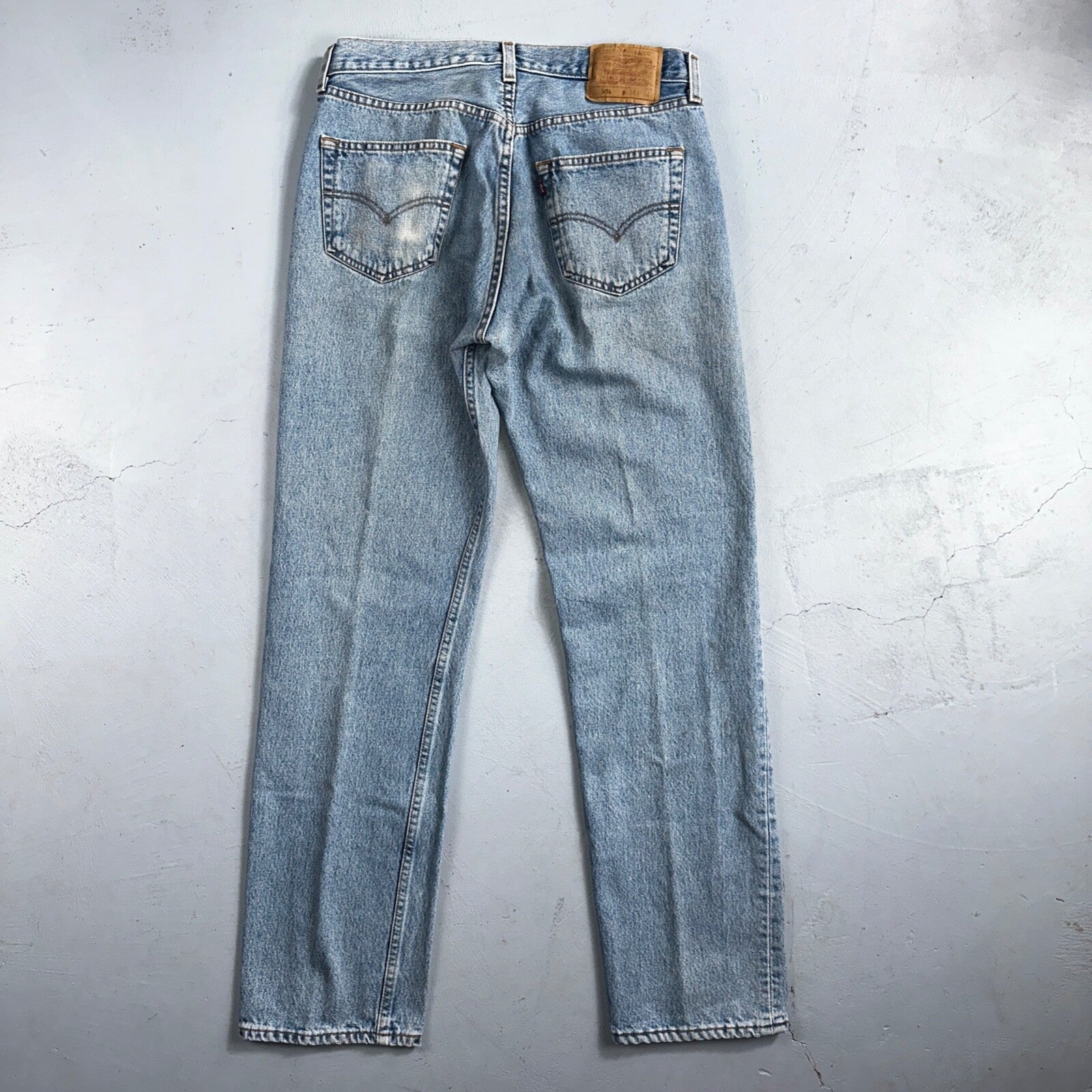 Levis 501 Vintage 90s Mexico Straight Leg Jeans 34x34 Y2K Light Wash Act 31x30