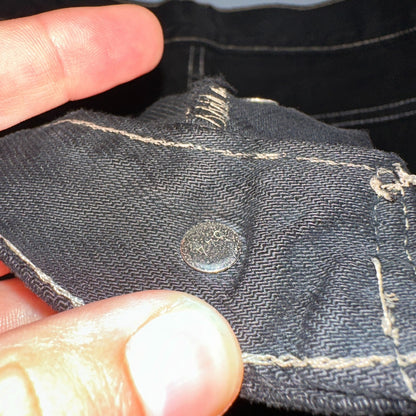 Levis 501 Vintage 90s XX Straight Leg Jeans Black Overdye Wash 36x30 Act 34x29