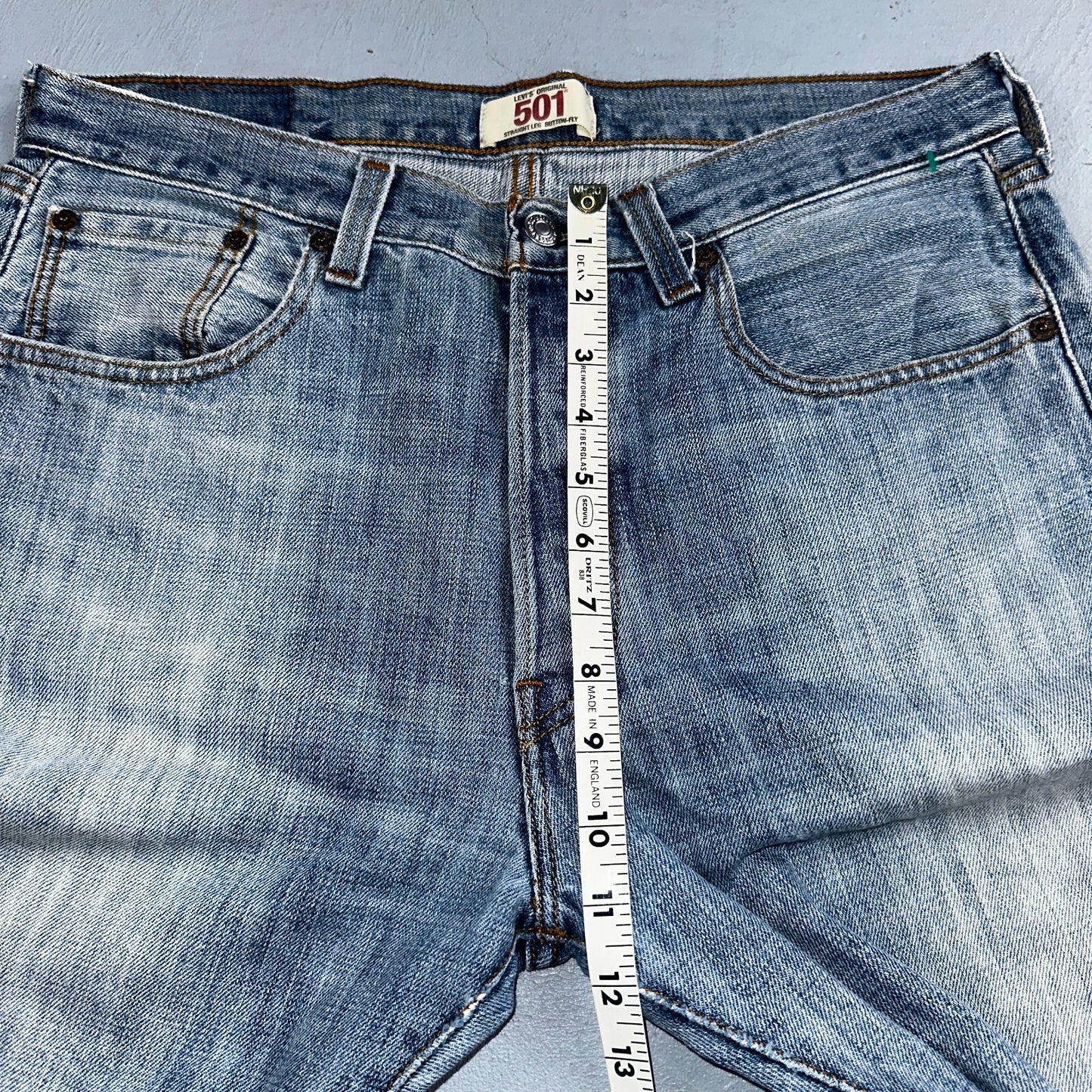 Levis 501 Vintage Y2K XX Straight Leg Jeans Blue Light Wash 34x34 Act 33x32