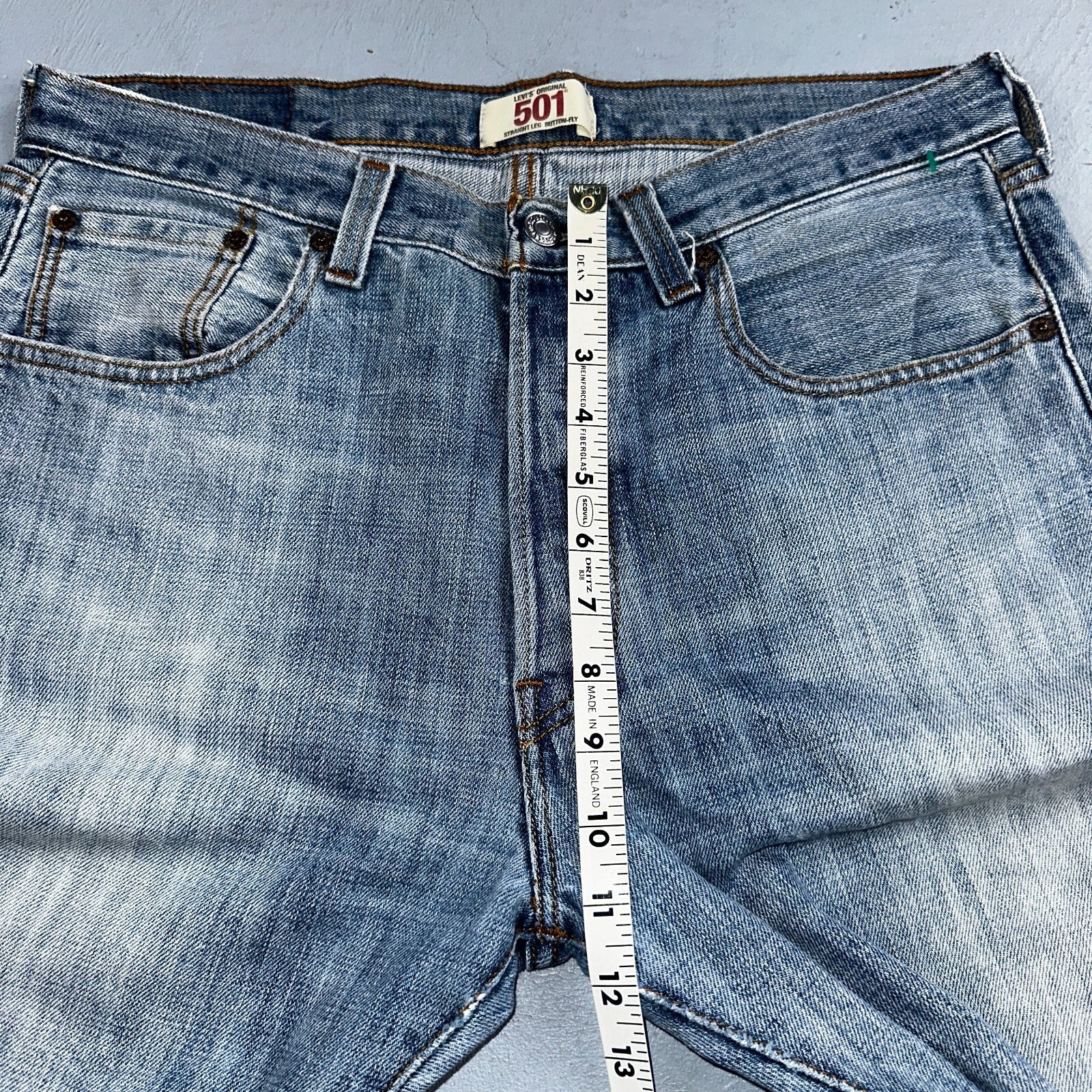 Levis 501 Vintage Y2K XX Straight Leg Jeans Blue Light Wash 34x34 Act 33x32