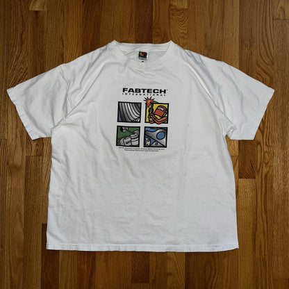 Fabtech Fab Tech International Metal Work Vintage T Shirt Y2K Cool Graphic Iron