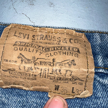 Levis 517 Vintage 80s USA Orange Tab Bootcut Flare Blue Worn Jeans Act 34x30