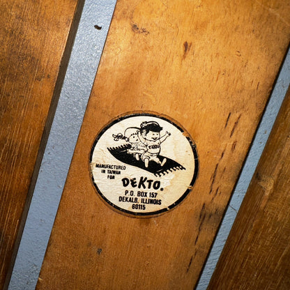 Sit Down Step Up Stool Chair DEKTO Wooden Toys Animal Alphabet VTG Primative