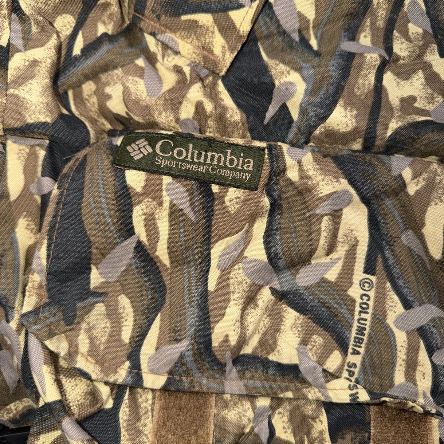 Vintage Columbia Delta Marsh Camo Jacket Men's Large Full Zip Hunting 1995