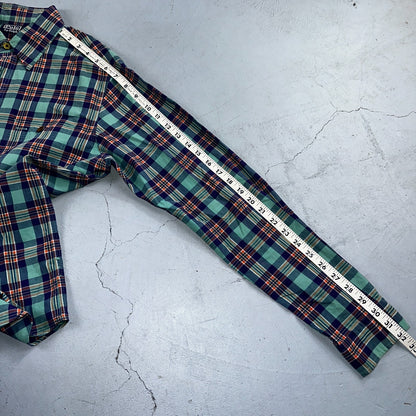 Polo Ralph Lauren Mens Long Sleeve Button Down Shirt Size M Plaid Green Blue