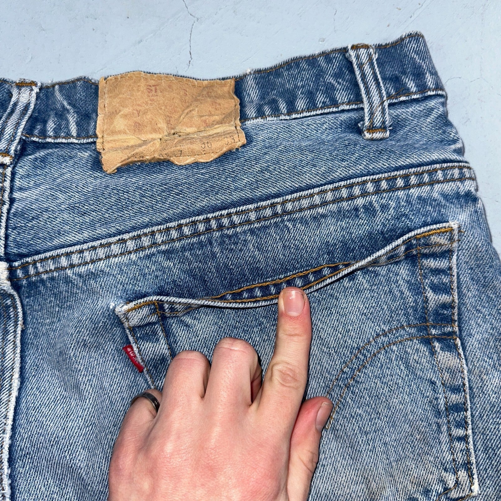 Levis 517 Vintage 80s USA Red Tab Bootcut Flare Blue Denim Jeans Act 34x30