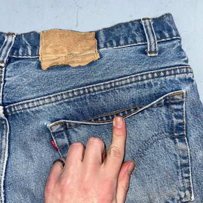 Levis 517 Vintage 80s USA Red Tab Bootcut Flare Blue Denim Jeans Act 34x30